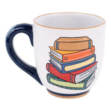 GLORY HAUS Too Many Books Blue Mug