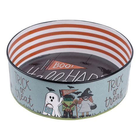 GLORY HAUS Trick or Treaters Enamel Candy Bowl