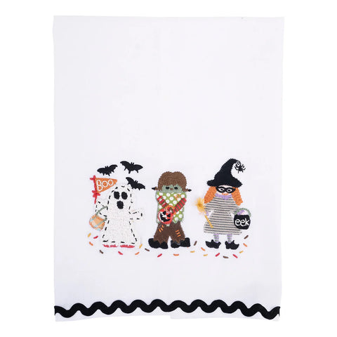 GLORY HAUS Trick or Treaters Tea Towel