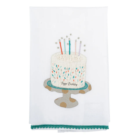 GLORY HAUS Candles and Wishes Birthday Tea Towel