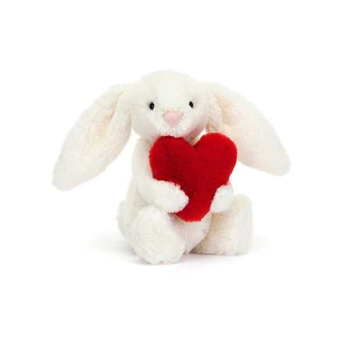 JELLYCAT Bashful Red Love Heart Bunny - Little