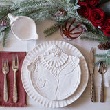 VIETRI Pietra Natale Figural Santa Salad Plate