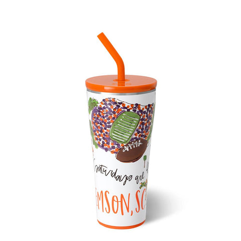 SWIG Saturdays in Clemson Straw Tumbler