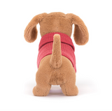 JELLYCAT Sweater Sausage Dog Pink