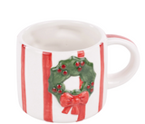 GLORY HAUS Merry & Bright Wreath Mug