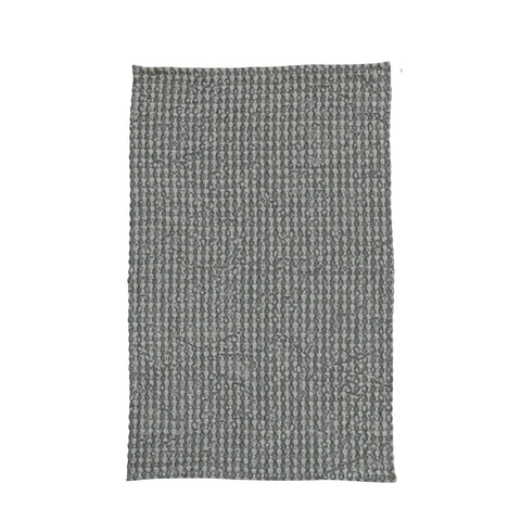 Stonewashed Cotton Waffle Weave Tea Towel - Blue