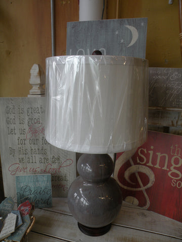 Gray Gourd Lamp