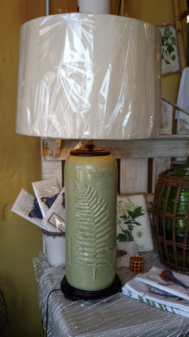 Green Fern Lamp