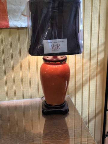 Orange Urn Custom Lamp